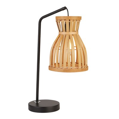 Black Metal and Bamboo Table Lamp SO'HOME