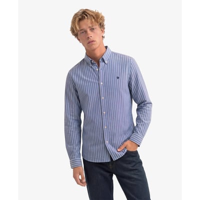 Chemise Oxford Preppy Manches Longues Coupe Décontractée SUPERDRY