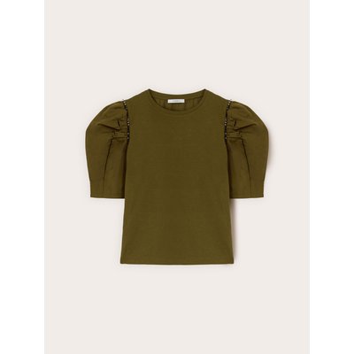 T-shirt en jersey de coton élasthanne MOTIVI
