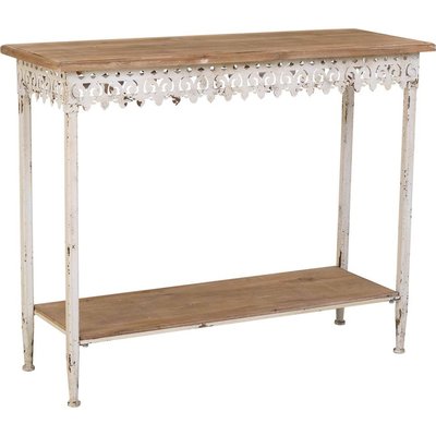 console romantique bois et métal  finition vieillie RECOLLECTION
