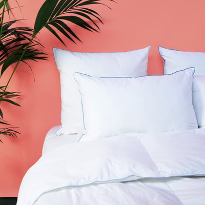 Oreiller MEDIUM Fibre Ergonomique - Coton Bio - Marin WAKE ME GREEN