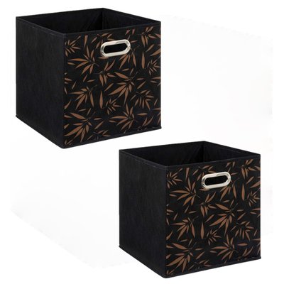 Lot de 2 boites de rangement en tissu Casual ATMOSPHERA