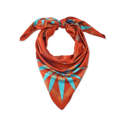 Foulard medium polyester recyclé effet soyeux imprimé COMETE WILD