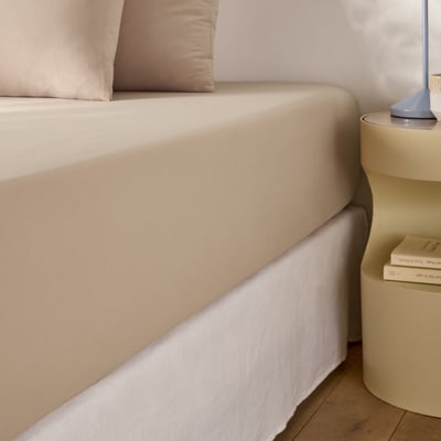 Drap-housse en microfibre lavée, polyester recyclé, bonnet 30 cm LA REDOUTE INTERIEURS