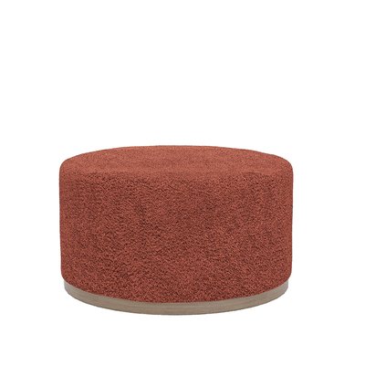 Grand pouf rond ottoman en bouclette - VICTOR POTIRON PARIS