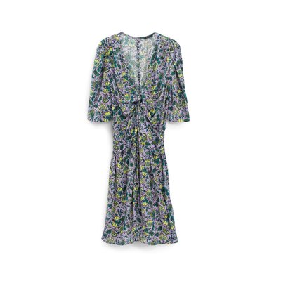 Robe effet drapé imprimé maxi fleurs IKKS