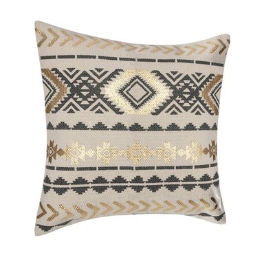 Housse de Coussin Etnik gold gris EDEN