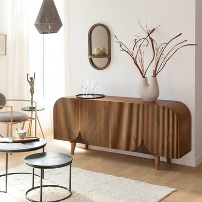 Buffet arrondi en bois de manguier  LISE MADE IN MEUBLES 