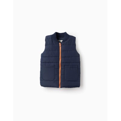 Gilet Matelassé avec Col Côtelé ZIPPY