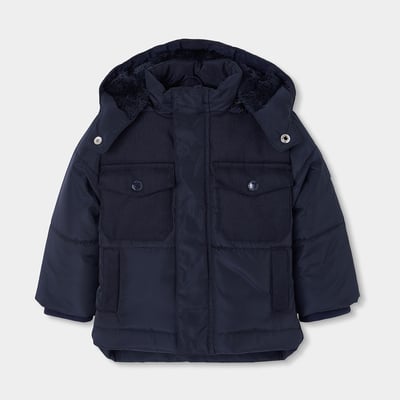 Parka garçon en tissu technique à capuche BOBOLI