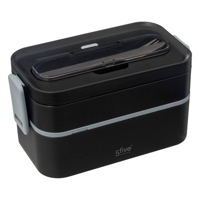 Lunch box double compartiments avec couverts 5FIVE SIMPLY SMART