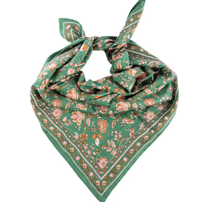 Foulard en coton imprimé au blockprint Nesta BINDI ATELIER