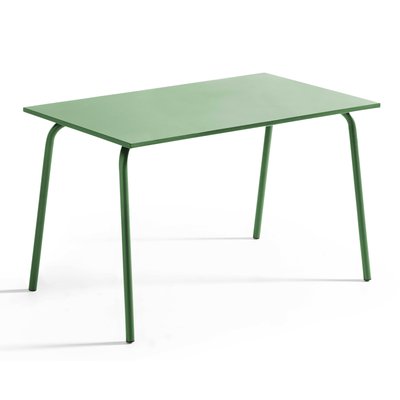 Table de jardin rectangle en métal, PALAVAS OVIALA