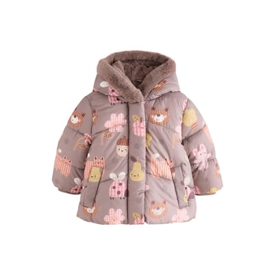 Manteau imperméable avec imitation fourrure NEXT