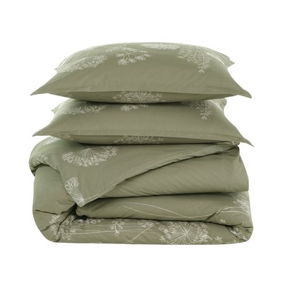 Parure housse de couette percale de coton avec 2 taies 50x70 cm MERY SENSEI MAISON