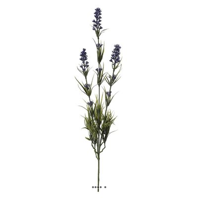 Lavande artificielle en piquet H 62 cm 3 tête ARTIFICIELLES