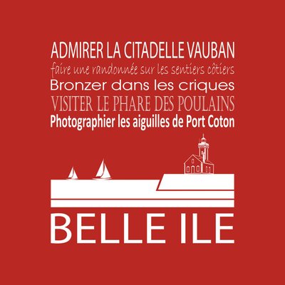 Tableau Sur Toile Belle-île ILLUSTRATION CEANOTHE
