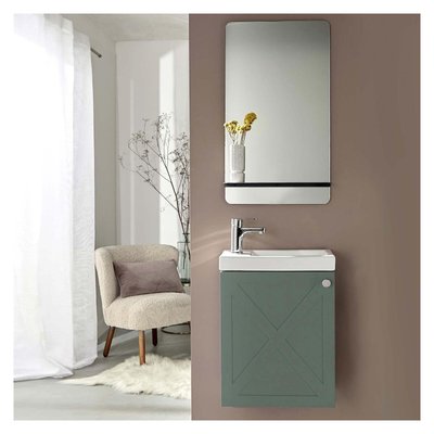 Ensemble meuble lave-mains + miroir AVA MOB IN