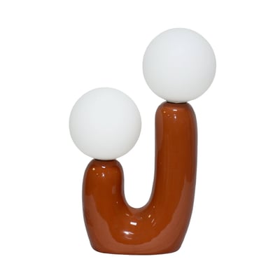 Lampe de table organique céramique et verre H 31cm DEVA SWEEEK