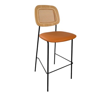Tabouret de bar en simili cuir - MEMPHIS MATHI DESIGN
