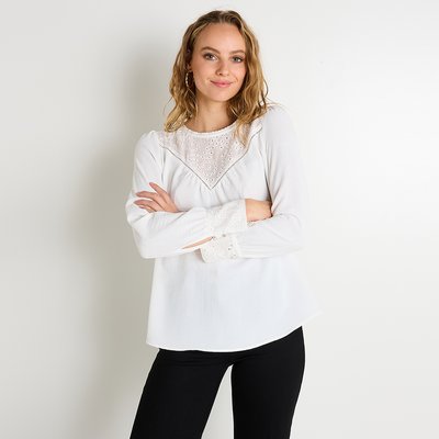 Blouse détails broderie GRAIN DE MALICE