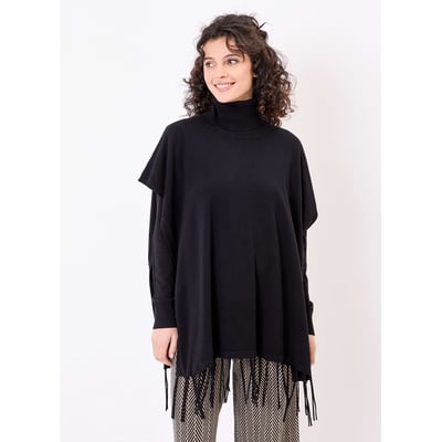 Poncho maille col roulé PAT LA FIANCÉE