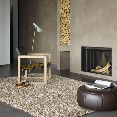 Tapis shaggy tufté en laine motif faux uni YOUNG UN AMOUR DE TAPIS