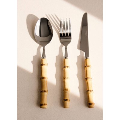 Set de couverts 3 pièces manche bambou MANGO HOME