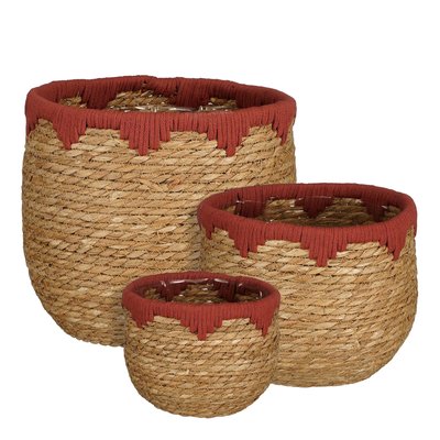 Ensemble de 3 paniers à plantes JORCK MICA DECORATIONS