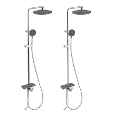 Lot de 2 colonnes de douche sans robinet, EASY SENSEA