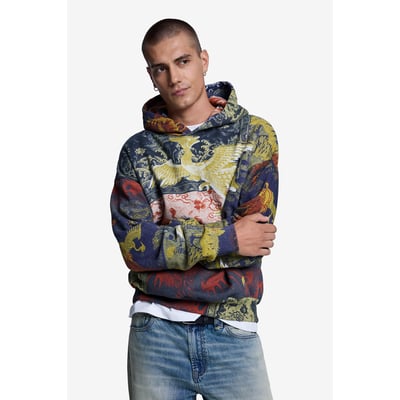 Sweat à capuche imprimé DESIGUAL