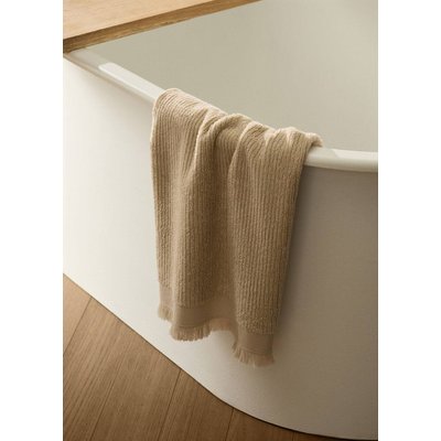 Serviette toilette relief à franges MANGO HOME