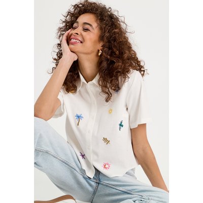 Chemise brodée manches courtes CACHE CACHE