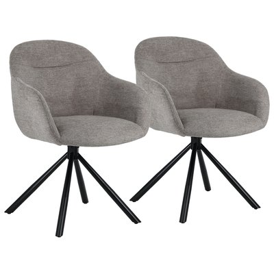 Lot de 2 chaises en tissu vert, SAFFI HAPPY GARDEN