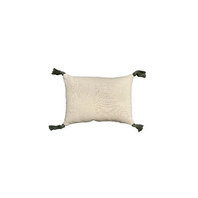 Coussin rectangulaire uni avec pompoms MATISSE TODAY