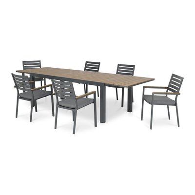 Salon de jardin, 6 chaises, OSAKA DEFORA HOME