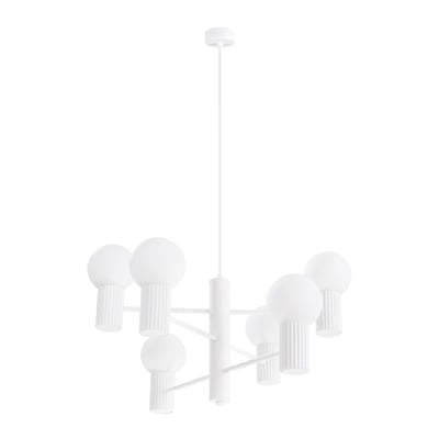 Lustre Aluminium Blanc G9 6 Halo EDEN