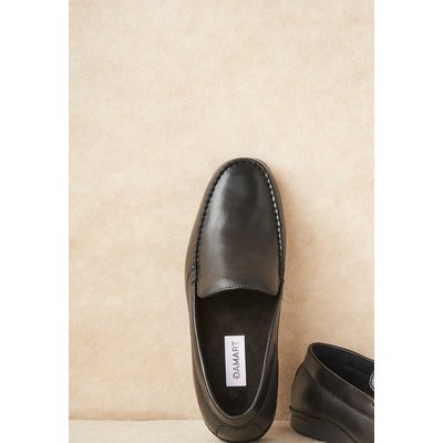 Chaussons en cuir grainé DAMART