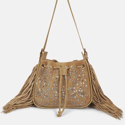 Sac à épaule avec détails cloutés et franges ALMA EN PENA