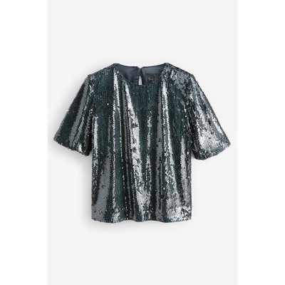 T-shirt orné de sequins manches courtes NEXT
