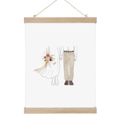 Alphonse III, affiche +  cadre chêne. 50cm x 70cm COTTON BIRD