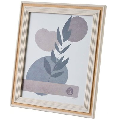 Cadre photo mural ou à poser couleur bois et blanc 20x25cm WADIGA