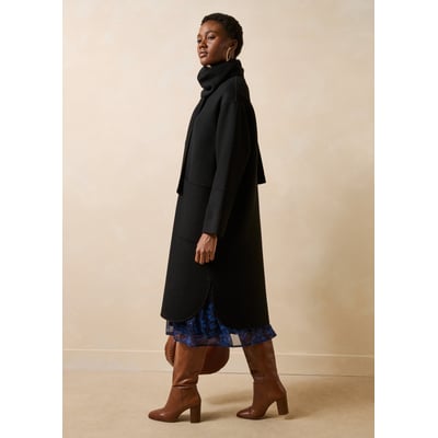 Manteau long oversize à écharpe amovible LA FEE MARABOUTEE