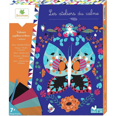 Les Ateliers Du Calme Tableaux Velours Papillons Et Fleurs - Sycomore SYCOMORE