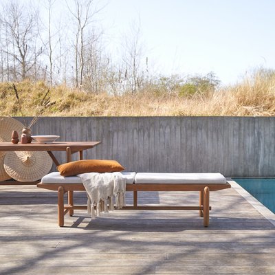 Banc de jardin en teck massif FADO TIKAMOON