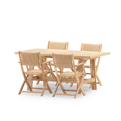 Salon de jardin, 4 chaises, BISBAL & SERENA DEFORA HOME