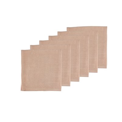 Lot de 6 serviettes de table en 20% lin et 80 coton, NUDE BJORN
