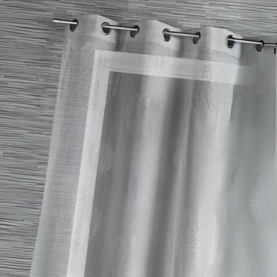 Voilage En Etamine Impression Argent HOME MAISON