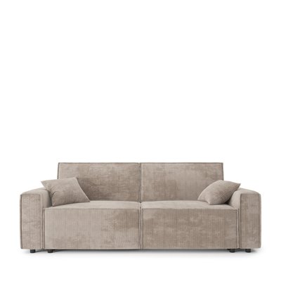 Canapé convertible en velours côtelé avec coffre L230cm - CLÉMENCE DRAWER