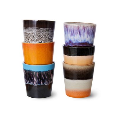 Mugs grès  Stellar set de 6 HKLIVING